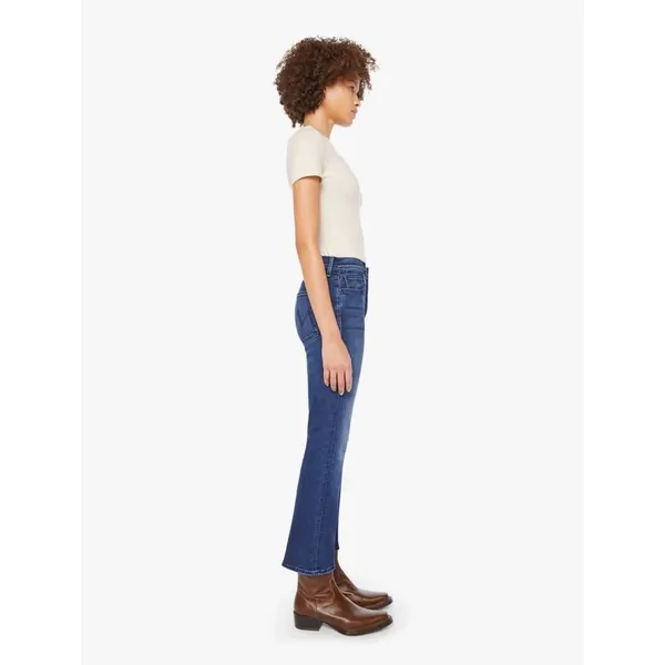 Mother Tripper Ankle Fray Jeans Womens 32 Blue Distressed Raw Hem Bohemian - Image 2