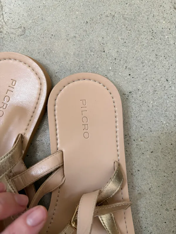Pilcro Gold Sandals - Image 4