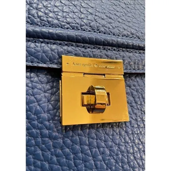 Kate Spade blue pebble‎ leather Tote Bag - Image 7