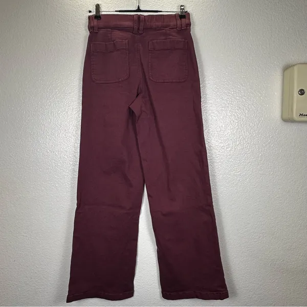 Women's Wide Leg Pants in‎ Burgundy - Image 2