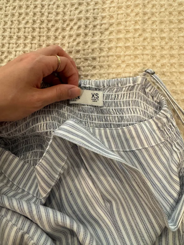 Hollister Romper Striped Blue White - Image 4