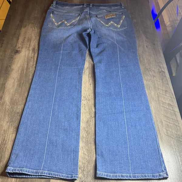 Wrangler Western Dark Blue Bootcut Denim Jeans with Embroidery - Image 8