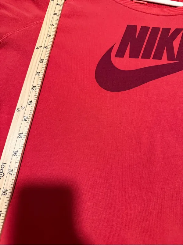 Nike Women’s Red Swoosh Logo Crewneck Sweatshirt - Image 8
