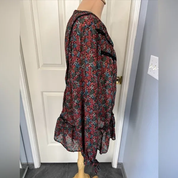 Matilda Jane Floral Carol Top Boho Peasant Prairie Hippie Cottagecore Womens XXL - Image 4