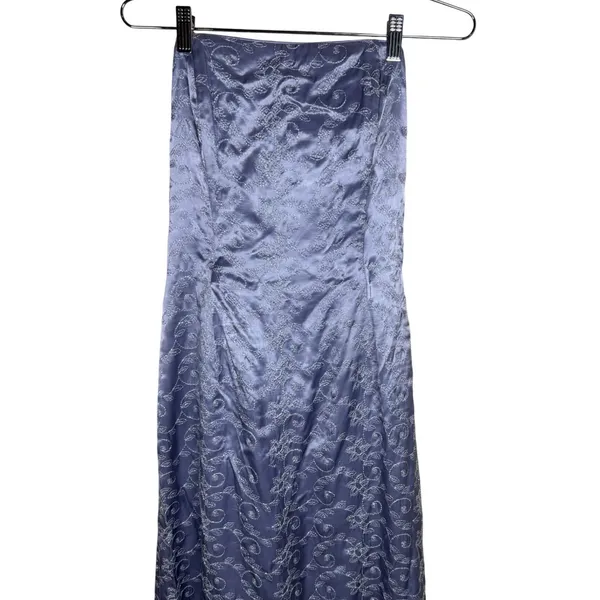 Jessica McClintock Lavender Purple Floral Embroidered Maxi Dress Size 10 - Image 2