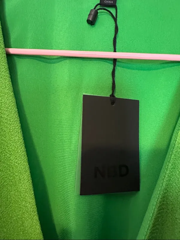 NBD Revolve Benita Mini Dress Moss Green Long Sleeves Size Medium‎ NWT - Image 5