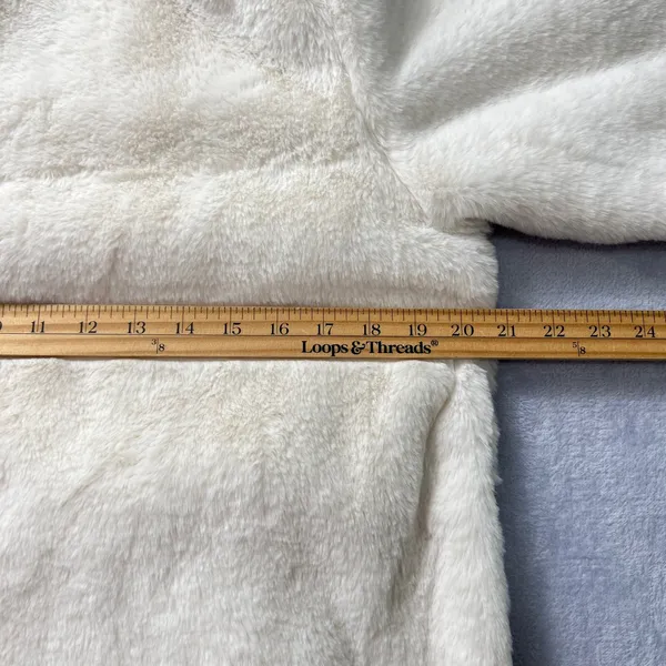 Abercrombie Fitch Women's‎ Sherpa Fleece 1/4 Zip PulloverJacket Cream Size Small - Image 8