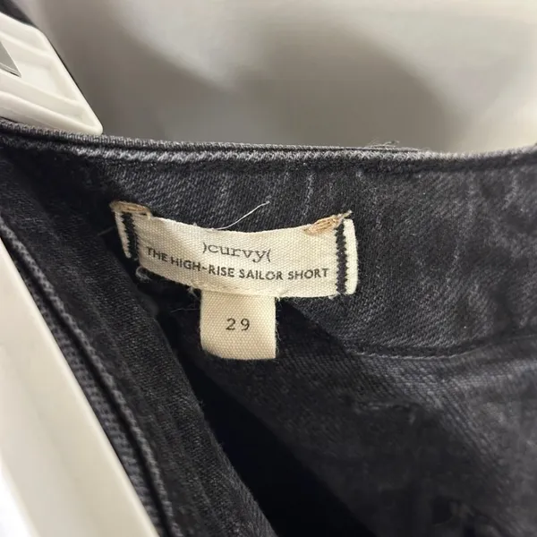 Madewell Curvy High Rise Black Sailor Shorts (Size 29) - Image 3