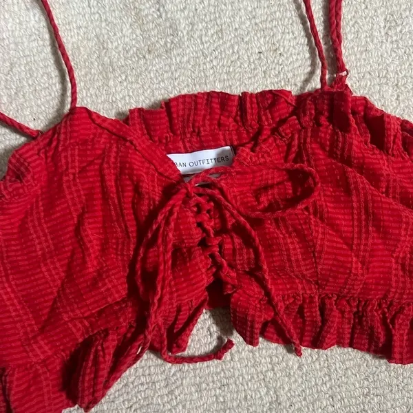 Urban Outfitters lace up crop top - Image 2