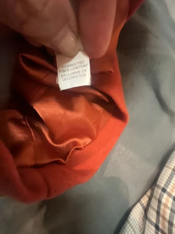 Gap Orange Wool Blend Toggle Pea Coat Jacket Women's Medium - Image 10