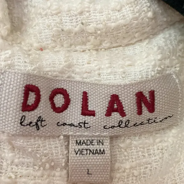 Anthropologie‎ Cream Dolan Left Coast Gwyneth Jacket Size Large Boucle Tweed - Image 10