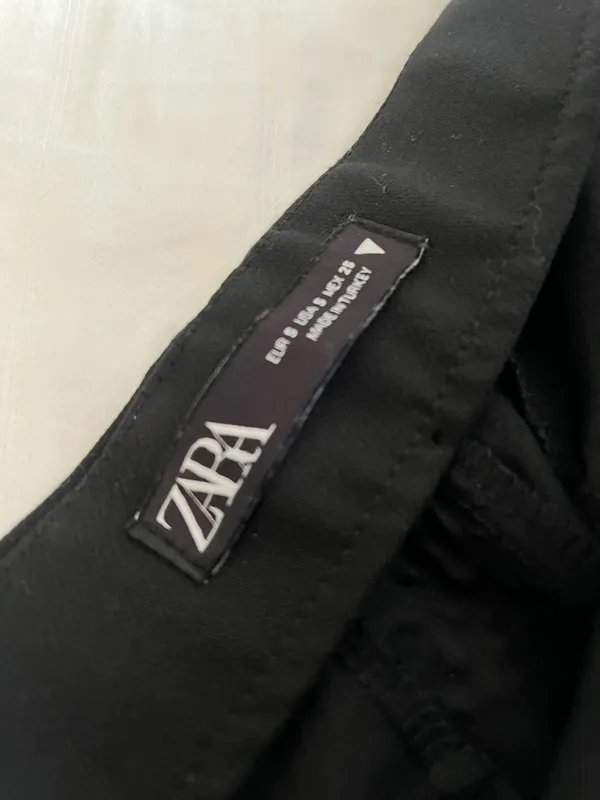 ZARA A-symmetrical Black Mini Skort - Image 4