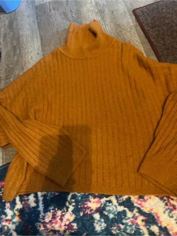 ASOS Women’s Ribbed Turtleneck Sweater - Rust - Image 4