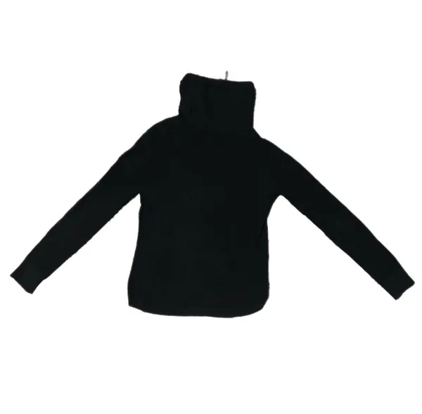 M Lauren Ralph Lauren 100% Cotton Black Ribbed Cowl Neck Sweater Comfy Casual - Image 2