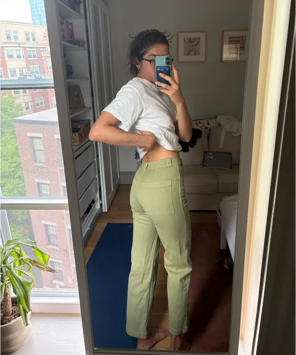 Madewell Emmett Wide-Leg Pants green - Image 2