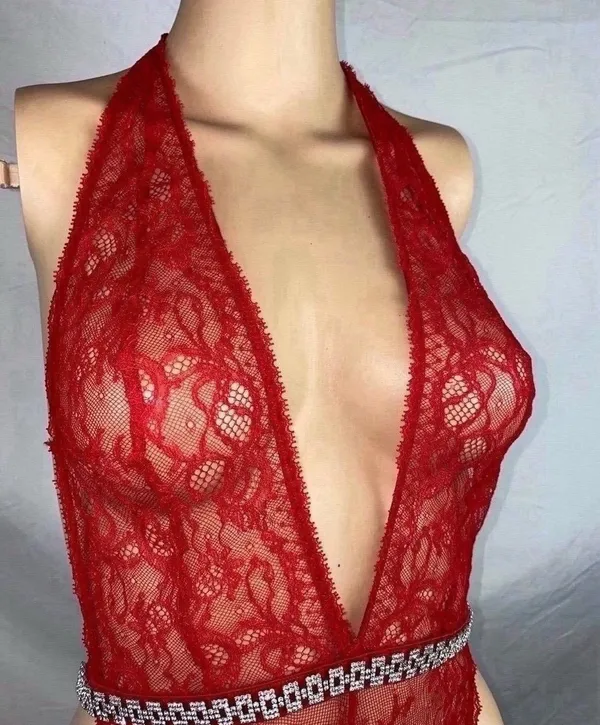 VS Lace Lingerie Bodysuit - Image 2