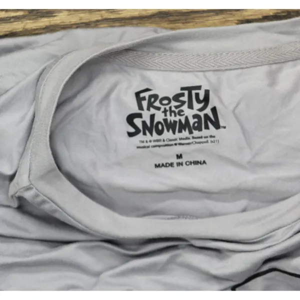 NWT Frosty the Snowman Long Sleeve Sleepshirt Sleep Shirt Grey / Multi M - Image 3