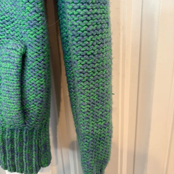 American Eagle Green Marled‎ Knit Button Front Cardigan Size Small - Image 5