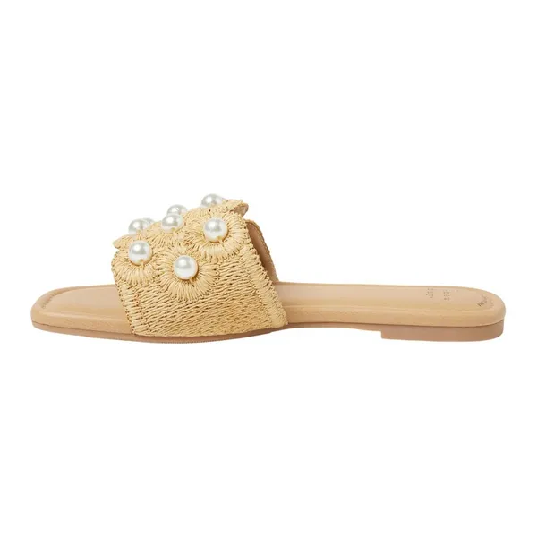 NEW A New Day Womens Delaney Ornament Slide Sandals 93654557 Tan Brown 6.5M - Image 2