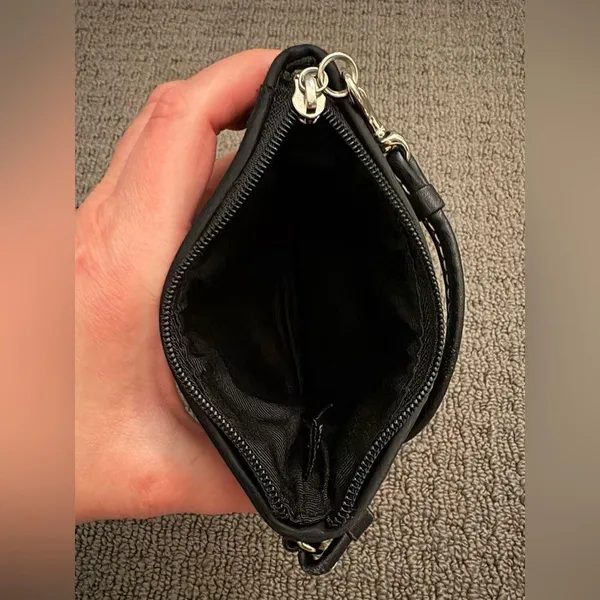Coach Black Satin 4”x6” Wristlet - Image 4
