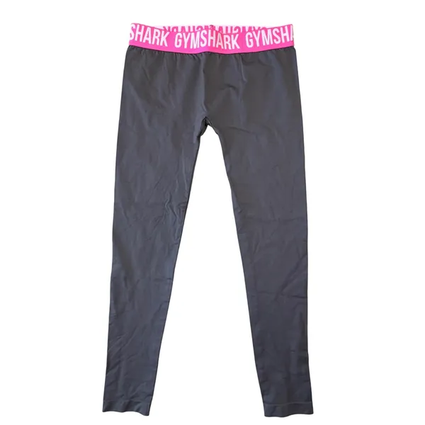 Gymshark Leggings Women M Charcoal Gray Pink Low Rise Yoga Workout Gorpcore‎ - Image 4