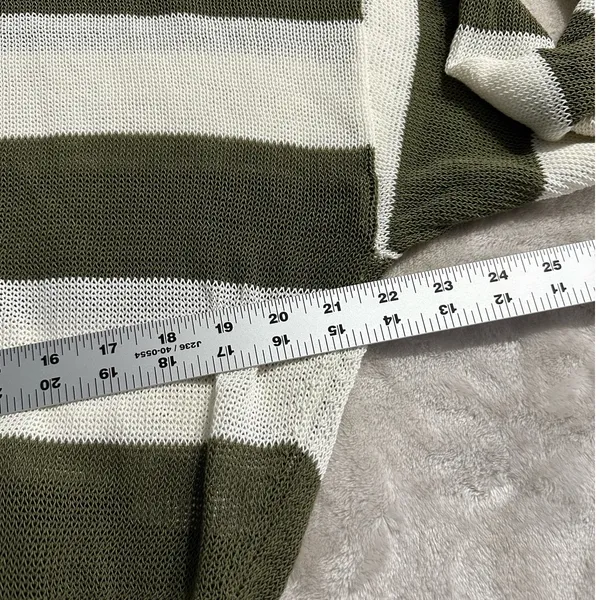 J.Crew Loose-Knit Crewneck Sweater Women's Small Off White Green Long Sleeve NWT - Image 8
