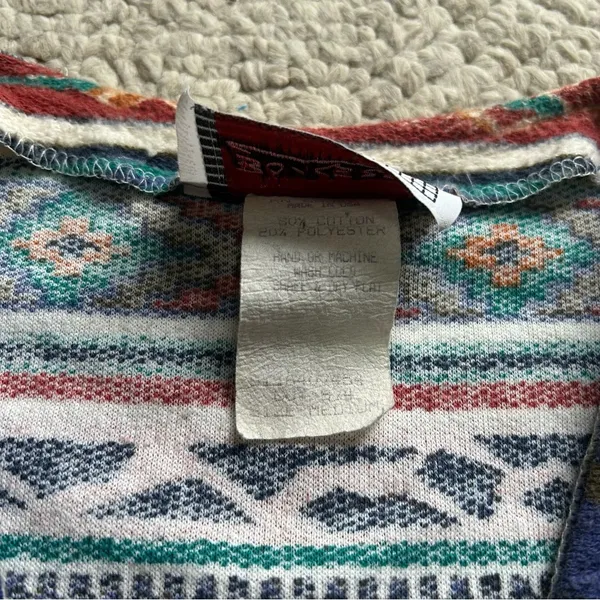 Vintage Bonkers In California Vest Navajo Western Native American Women Size M - Image 4