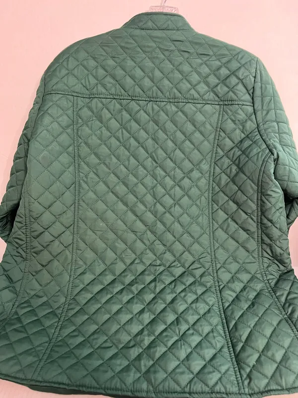 Kim Rogers Ladies Emerald Green Quilted Jacket - Image 3