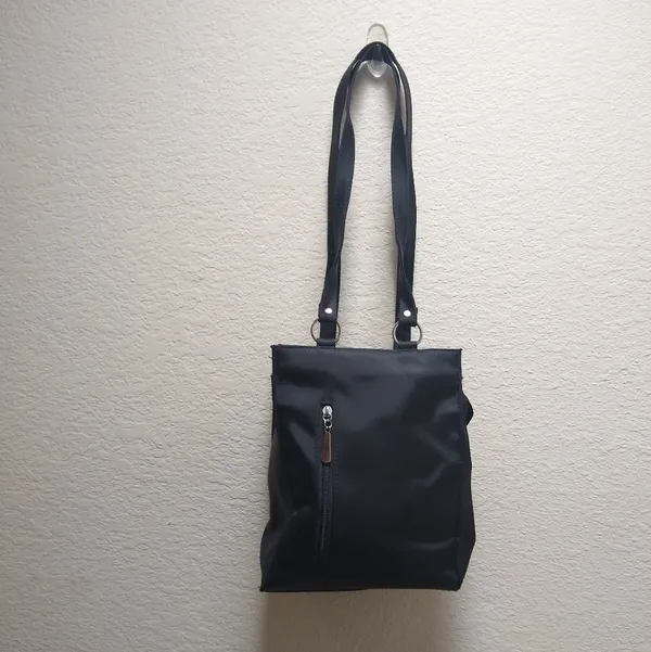 Vintage 90s Nylon Shoulder Bag Silver - Image 9