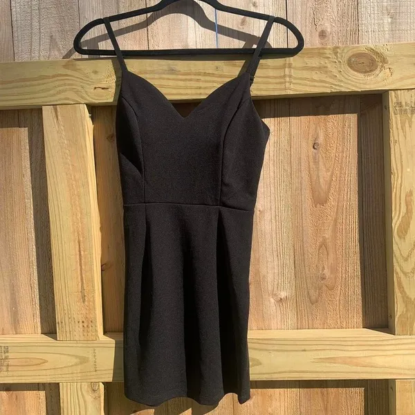 Charlotte Russe Black silver rhinestone‎ dress xs club part summer spring date hot sexy - Image 2
