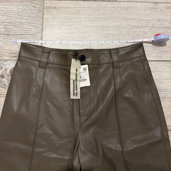 Zara Faux Leather Straight Leg Trousers - Image 2
