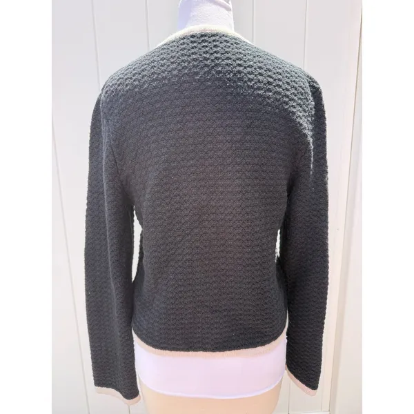Abercrombie & Fitch Collarless Sweater Jacket Size Large - Image 5