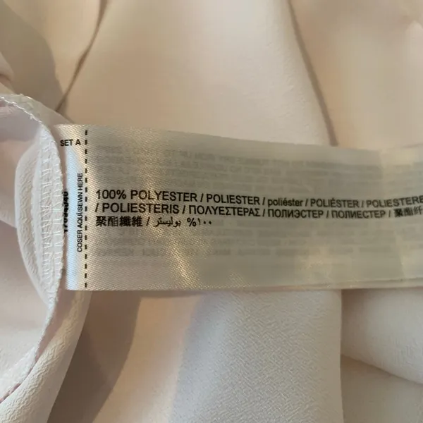 Mango Pale Pink Chiffon Blouse Sz 10 - Image 10