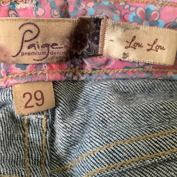 Paige 𝅺 Lou Lou Flare Blue Jeans Size 29 - Image 6