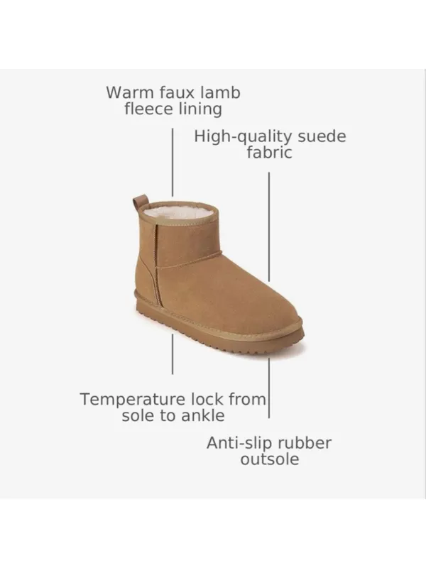 NEW Genuine Suede Boots Platform Mini Snow Boots Ankle Booties 5.5 - Image 8