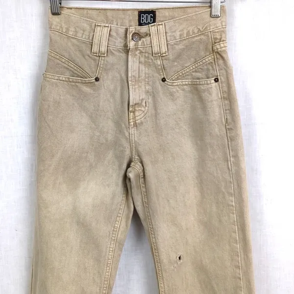 Ladies' BDG Cowboy Jeans Khaki Colored Denim Size 25 - Image 4