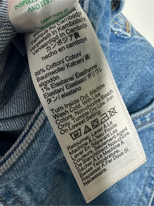 J.Crew 96 Denim High Rise Sailor Wide Leg Trouser Jeans Size 28 Tall - Image 11