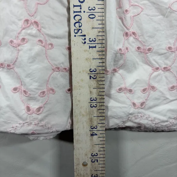 Roller Rabbit Target Pink White Eyelet Embroidery Drop Waist Sun Dress Small New - Image 3
