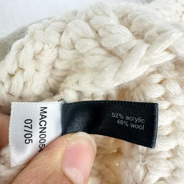 The Limited Vintage Y2K Crochet Knit Sweater Cardigan Size Small Chunky Cream - Image 9