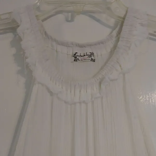 Free People Go Lightly White Handkerchief Hem High Neck Sleeveless Midi Dress - Image 4