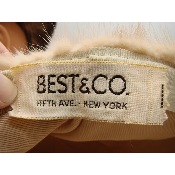 Fur Hat Best & Company Fifth Ave New York Union Made 858900 Winter Vintage 1960s - Image 11