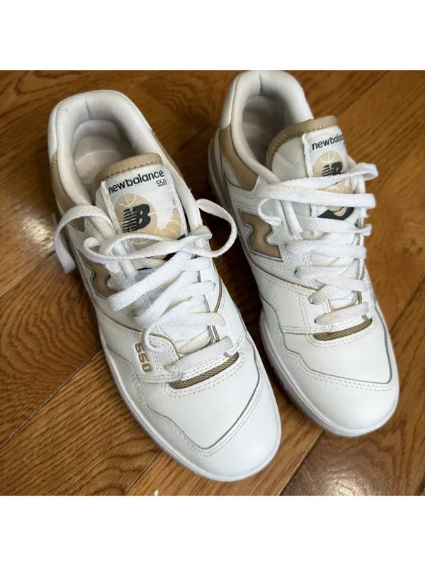Size 8.5 US Women’s Unisex New Balance 550, White Linen , Men’s Size 7 - Image 8
