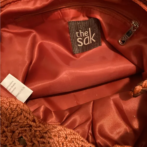 The Sak Orange Crochet Shoulder Bag - Image 4