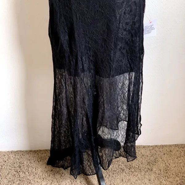 NWT ASOS One Shoulder Lace Evening‎ Midi Dress in Black - Image 4