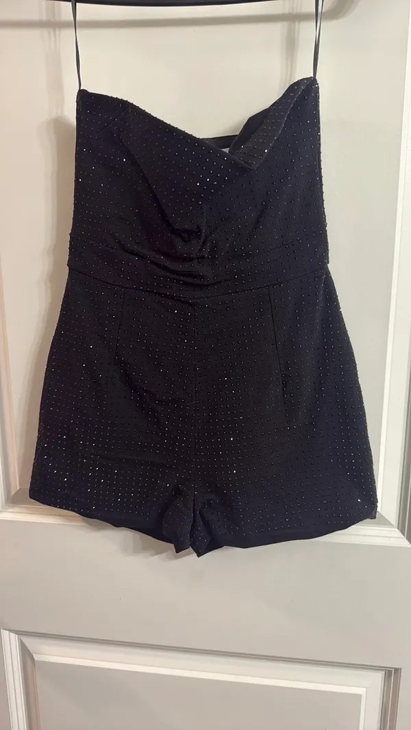 Boutique Linen Rose Romper - Image 3