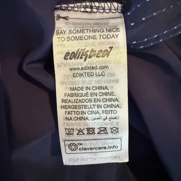 Edikted Nikki Nylon Shorts Womens XL Navy Blue Sporty Athleisure Retro Shiny NWT - Image 14
