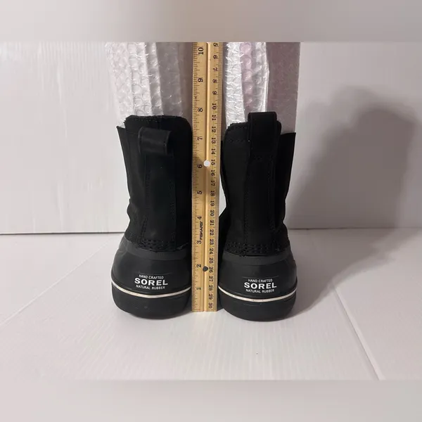 SOREL NM3448-010 black leather-upper waterproof snow/rain boot men size 8.5 - Image 6