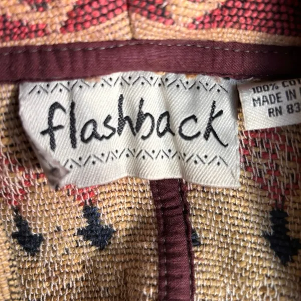 90s Southwestern Tapestry Jacket‎ Medium Cotton Cropped Boho Cowgirl Western - Image 6