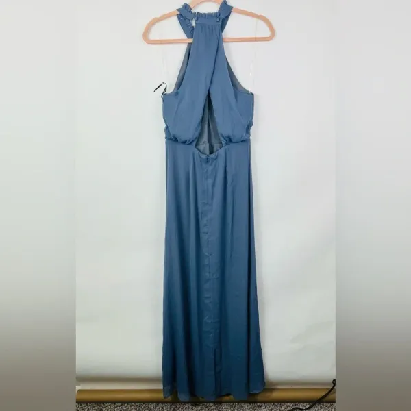 LULU'S Beyond Explanation Slate Grey‎ Maxi Dress Size Medium - Image 12