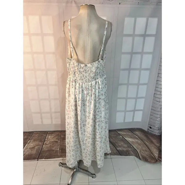 SHEIN Mod NWT Multicolor Floral Lace Trim Smocked Romantic Sundress Size 2XL - Image 6